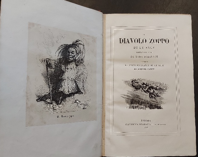 Il diavolo zoppo di Le Sage illustrato con intagli da Tony Johannot e preceduto da cenni biografici su Le Sage